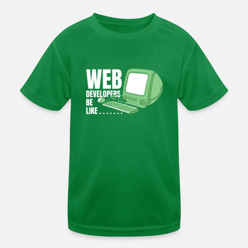Web Entwickler Webdeveloper Lustig Kinder Funktions-T-Shirt