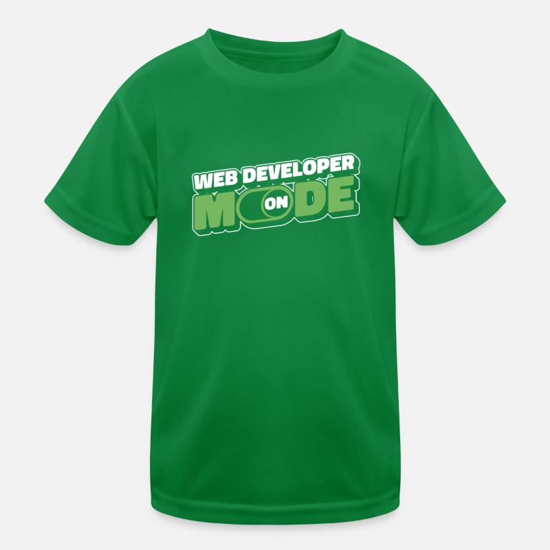 Web Developer Web Developer Mode On Kids Functional T-Shirt