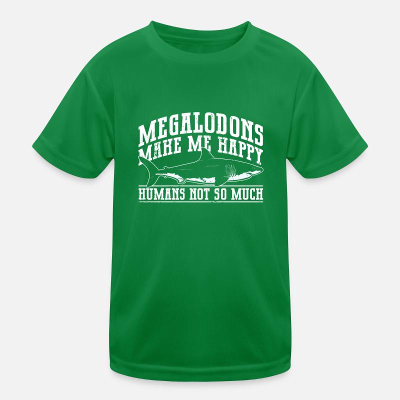 Megalodons make me happy - people don't Kids Functional T-Shirt