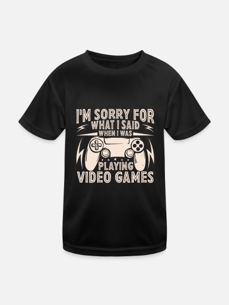 Désolé ce que j’ai dit quand j’ai joué à un jeu vidéo - T-shirt sport Enfant - noir - Devant