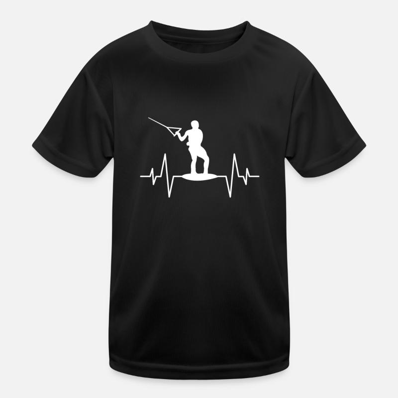 Wakeboarding Heartbeat Kids Functional T-Shirt
