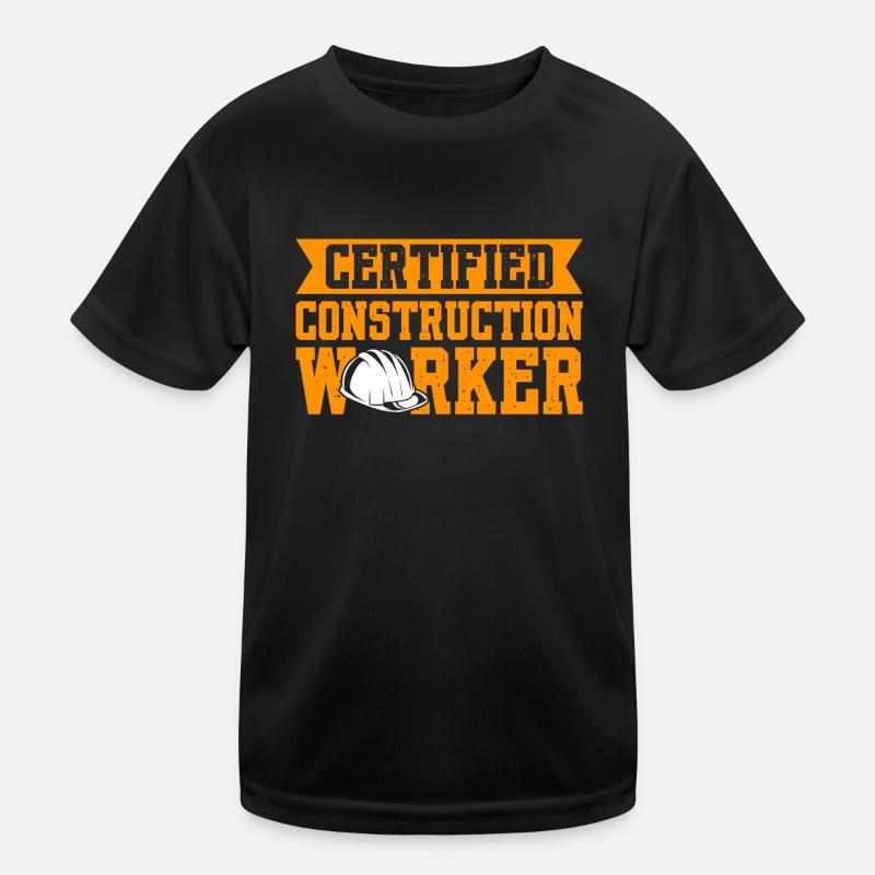 Certified Construction Worker Kinder Funktions-T-Shirt