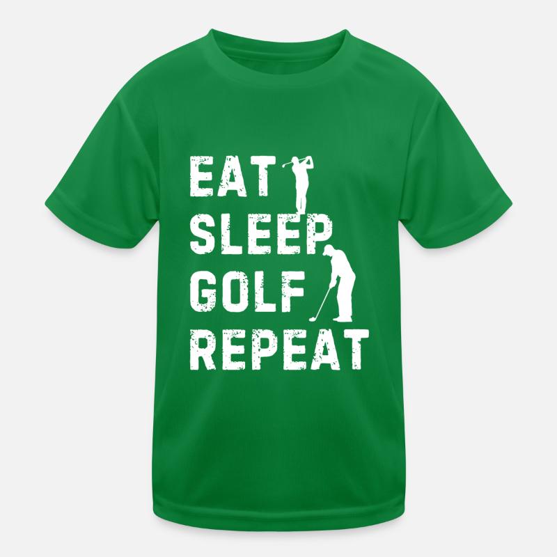 Eat Sleep Golf Repeat - Golfing Golf Player Golfer Kinder Funktions-T-Shirt