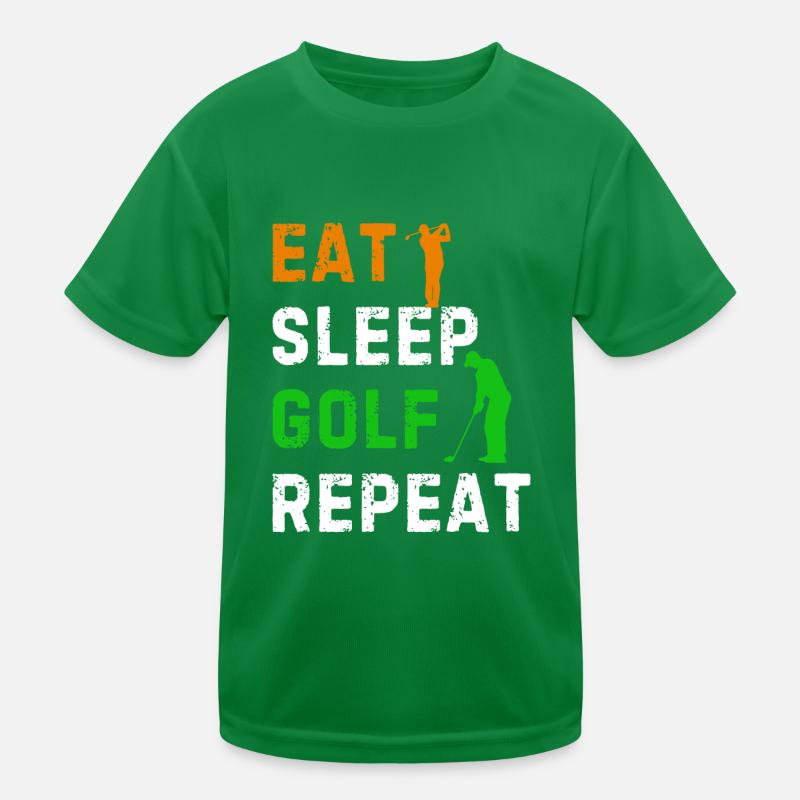 Golfing Golf Player Golfer - Eat Sleep Golf Repeat Kinder Funktions-T-Shirt