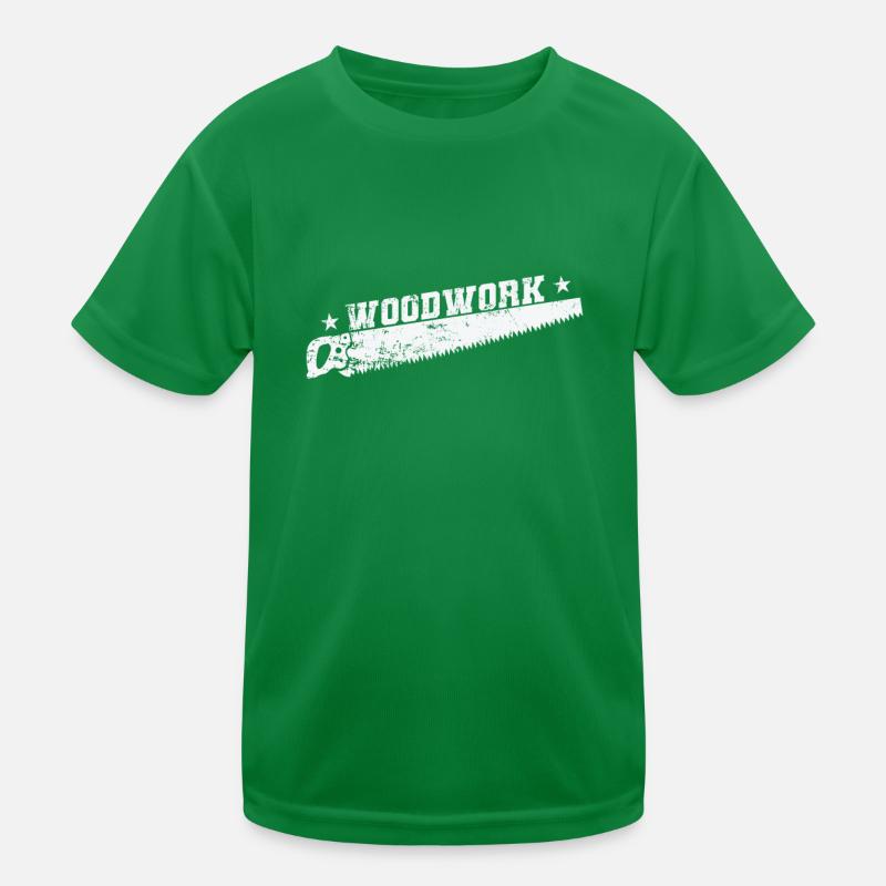 Woodwork Saw Forest Worker Forest Kids Functional T-Shirt