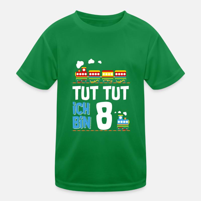 8. Geburtstag Tut Tut Eisenbahn Kinder Funktions-T-Shirt