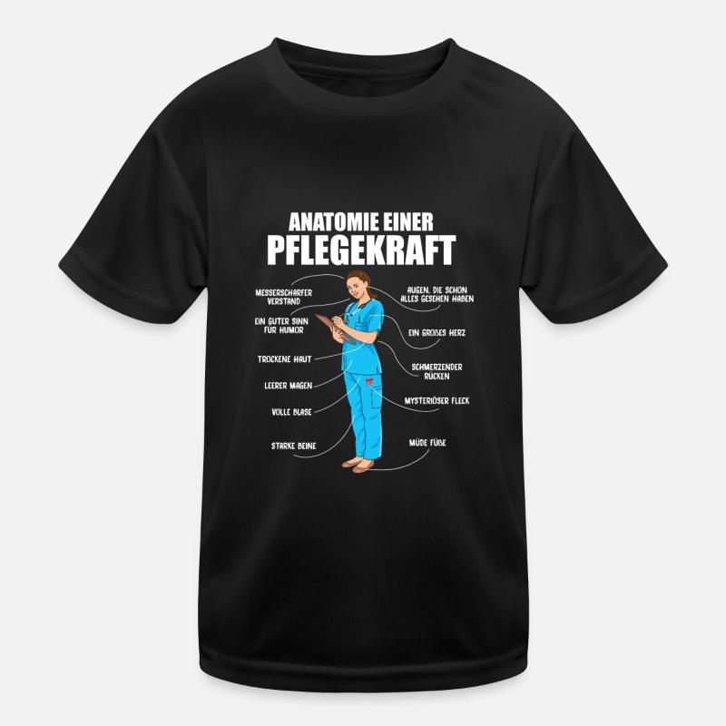 Anatomie einer Pflegekraft Altenpflegerin Pflege Kinder Funktions-T-Shirt