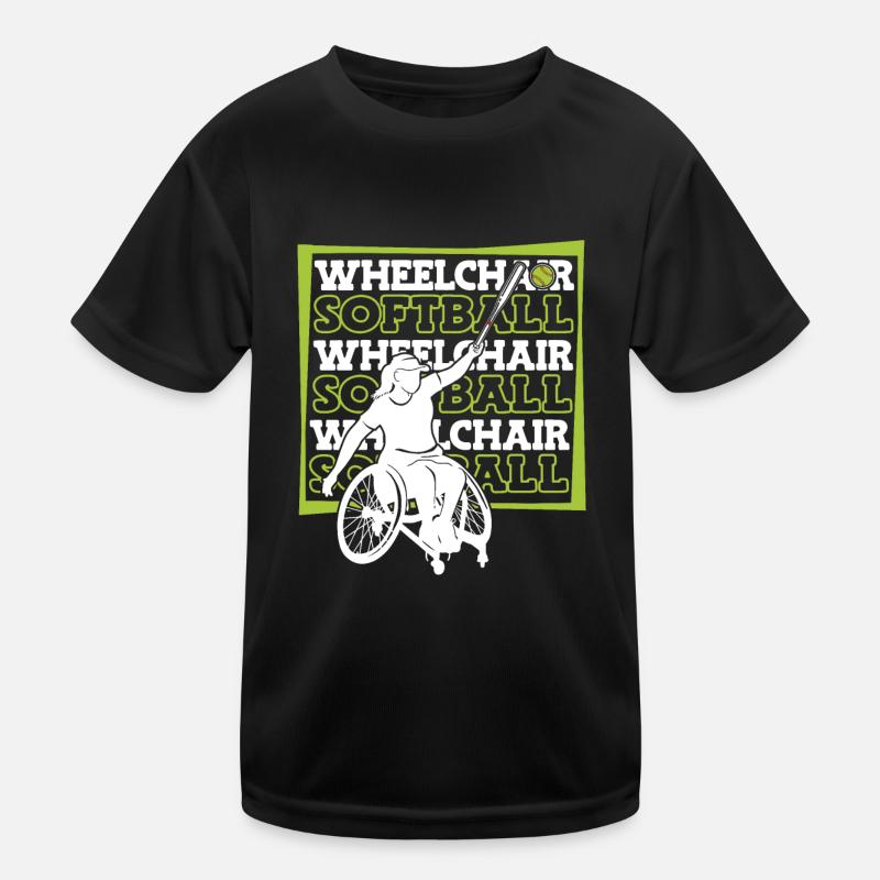 Softball Wheelchair Kids Functional T-Shirt