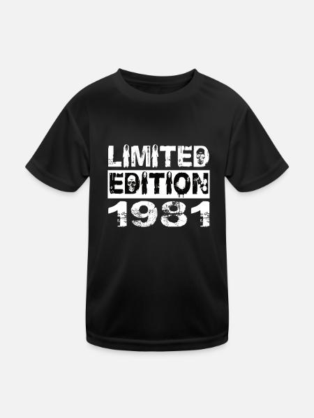 Limited Edition 1981 Birthday 1981 Birthday - Kids Functional T-Shirt - black - Front