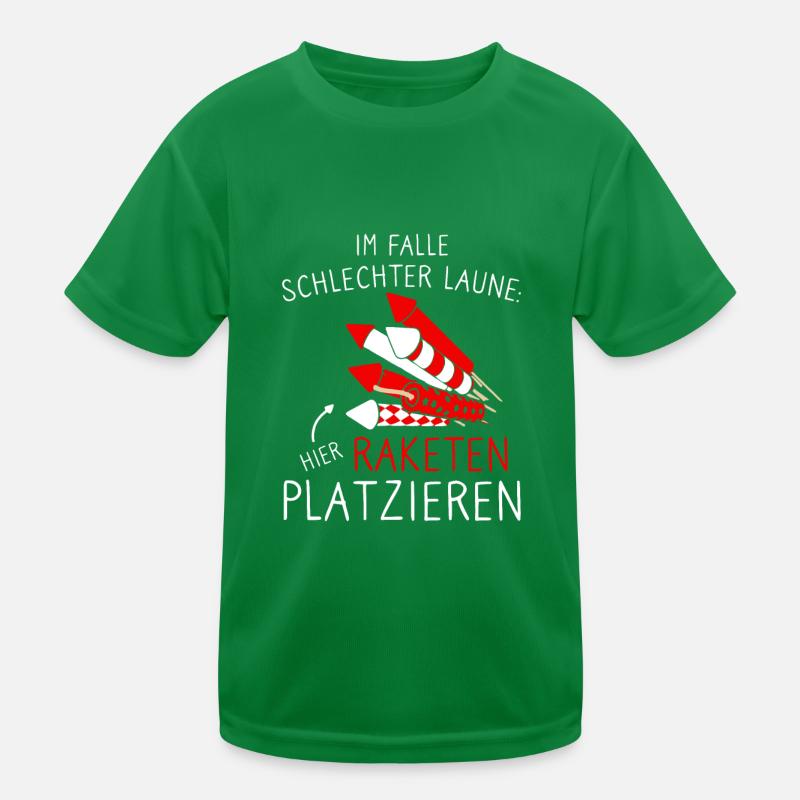 Pyrotechniker Hier Raketen Platzieren Kinder Funktions-T-Shirt