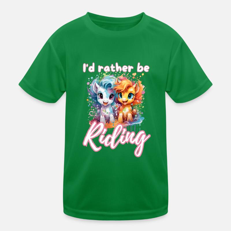 Je préfère monter à cheval fille splash art T-shirt sport Enfant