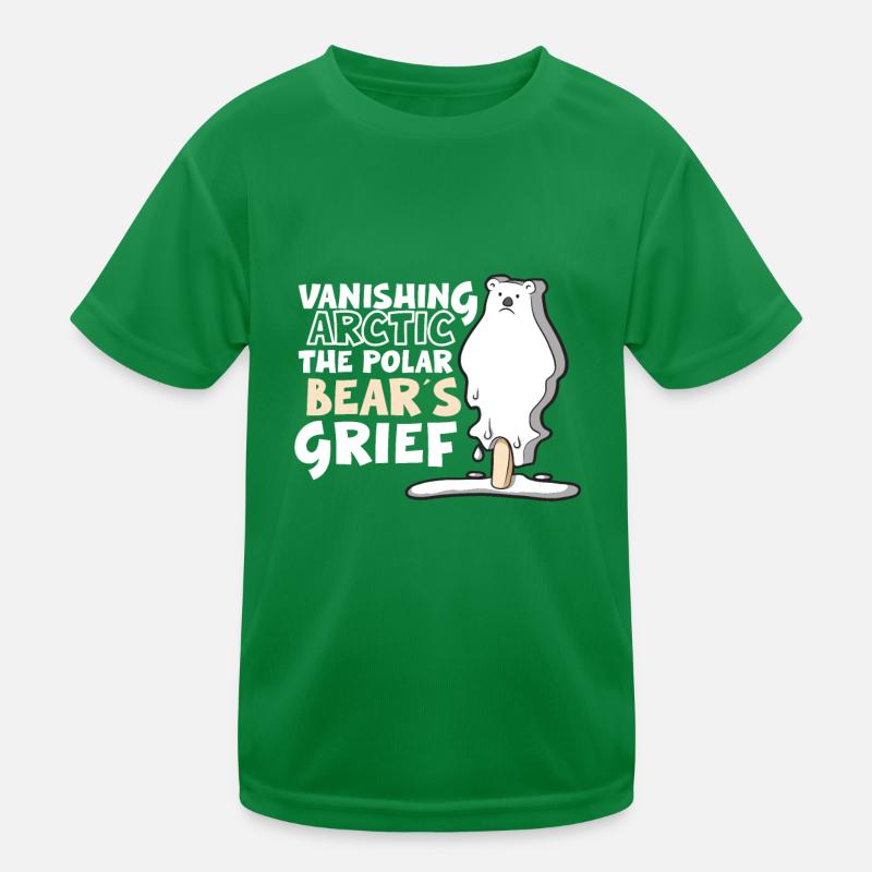 Polar Bear Global Warming Arctic Seal Hunt Kids Functional T-Shirt