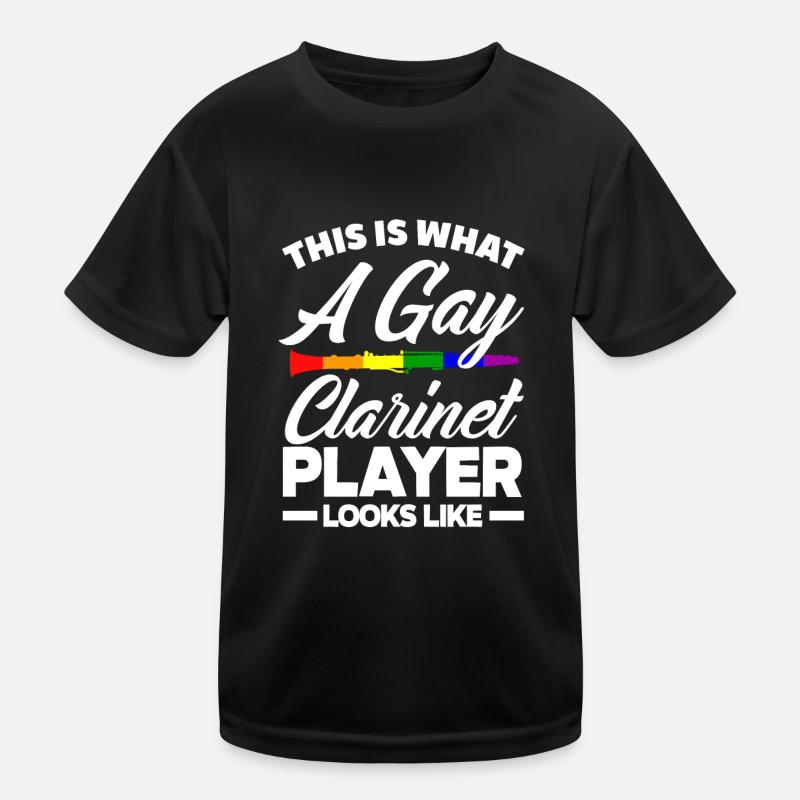 Clarinet Homo Clarinet Player Kids Functional T-Shirt