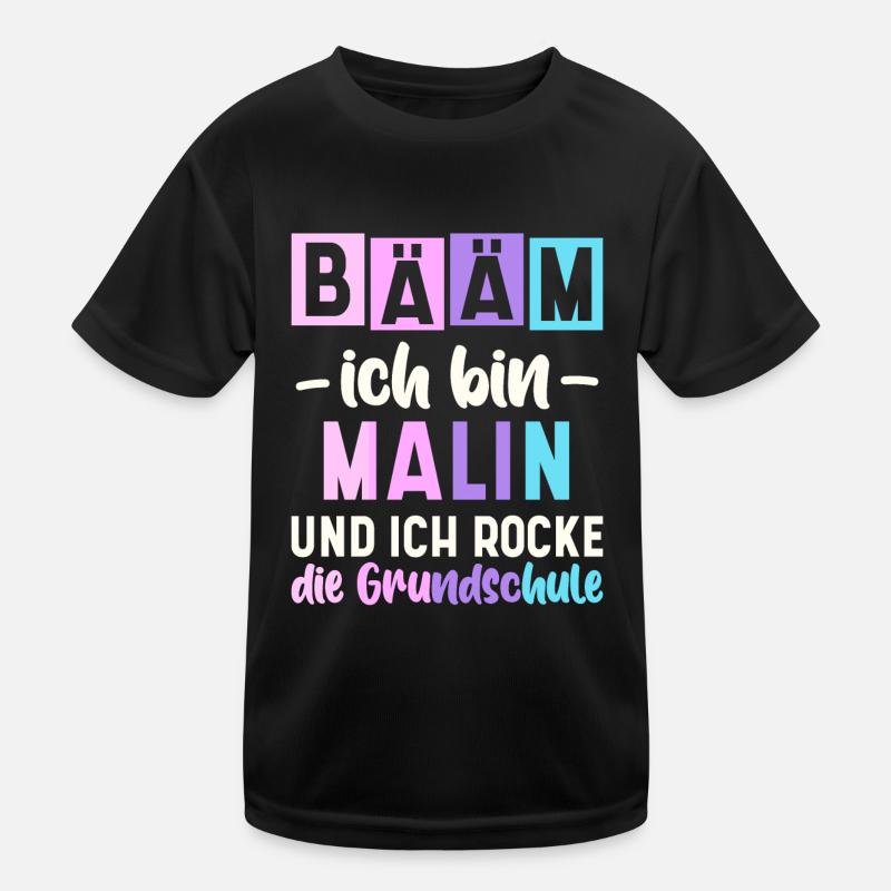 Name Malin Geschenk Grundschule Kinder Funktions-T-Shirt