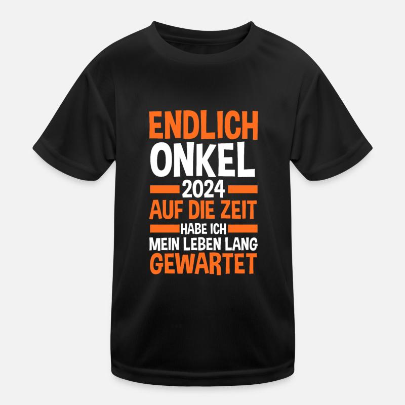 Werdender Onkel 2033 Kinder Funktions-T-Shirt