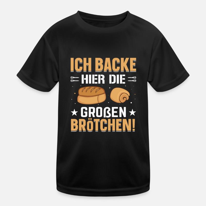 Brötchen Bäcker Bäckerei Kinder Funktions-T-Shirt