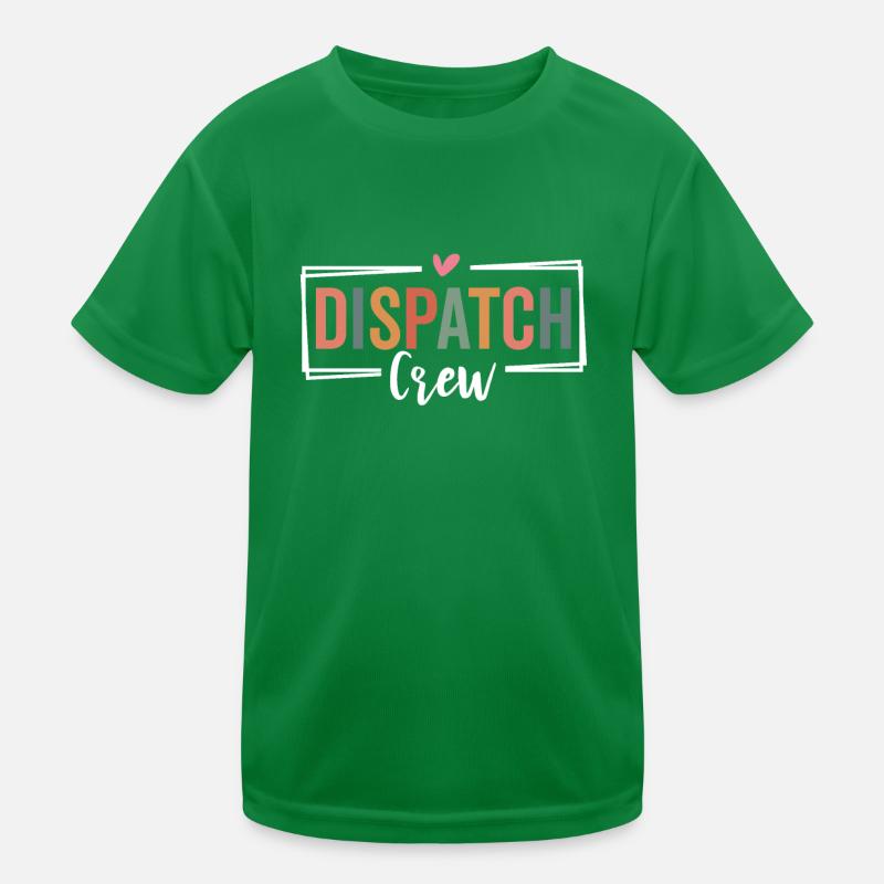 Thin Gold Line Funny Dispatching Service Dispatch Kids Functional T-Shirt