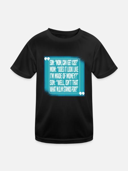 Maman Mère Drôle - T-shirt sport Enfant - noir - Devant
