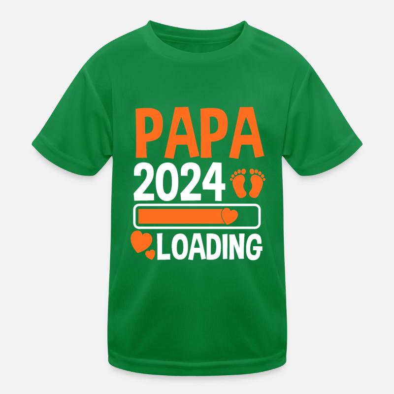Werdender Papa 2025 Kinder Funktions-T-Shirt