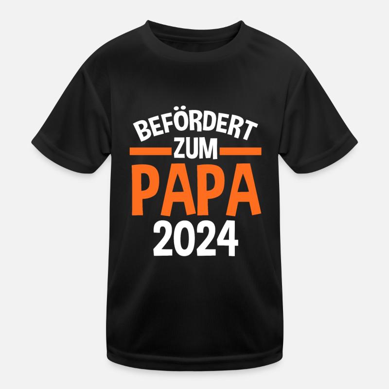 Werdender Papa 2030 - Kinder Funktions-T-Shirt - Schwarz