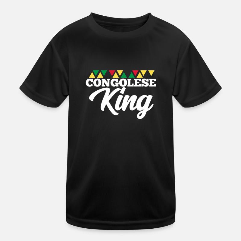 Kongo - Kinder Funktions-T-Shirt - Schwarz