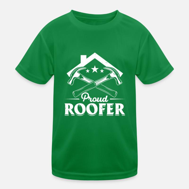 Fier couvreur - Couvreur entrepreneur Couvreur Roo T-shirt sport Enfant