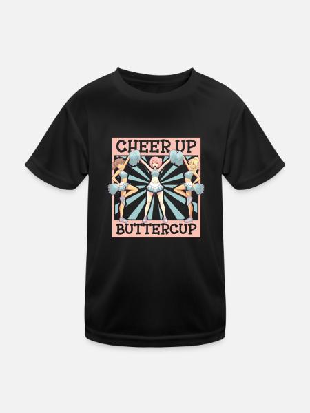 Cheerleader Cheerleader-outfit - Kinder Funktions-T-Shirt - Schwarz - Vorne