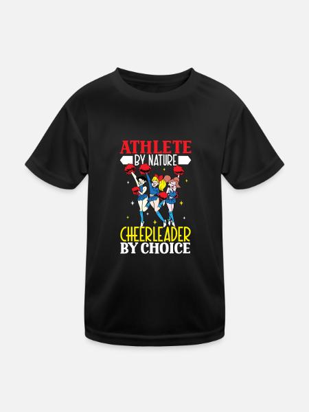 Cheerleader Cheerleader-outfit - Kinder Funktions-T-Shirt - Schwarz - Vorne