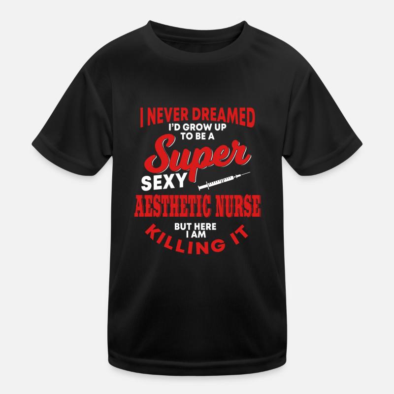 Lustige Ästhetische Krankenschwester Kosmetische Kinder Funktions-T-Shirt