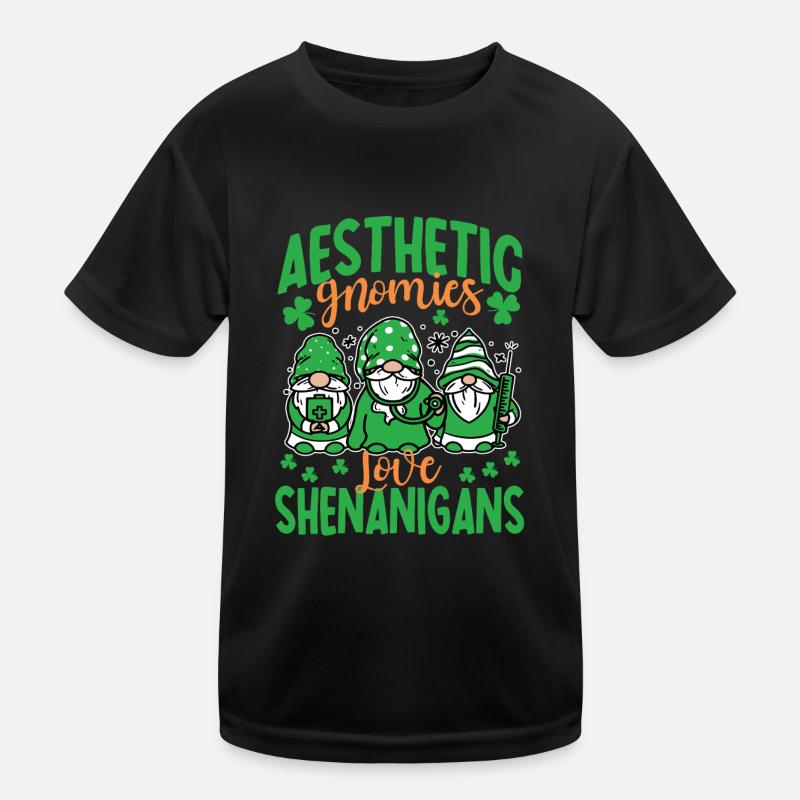 Ästhetische Zwerge St. Patrick's Day Kinder Funktions-T-Shirt