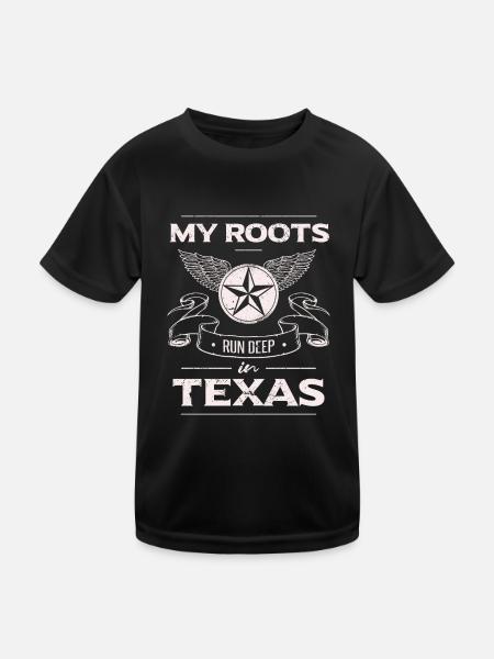 Lone Star State | Proud Texas - Kids Functional T-Shirt - black - Front