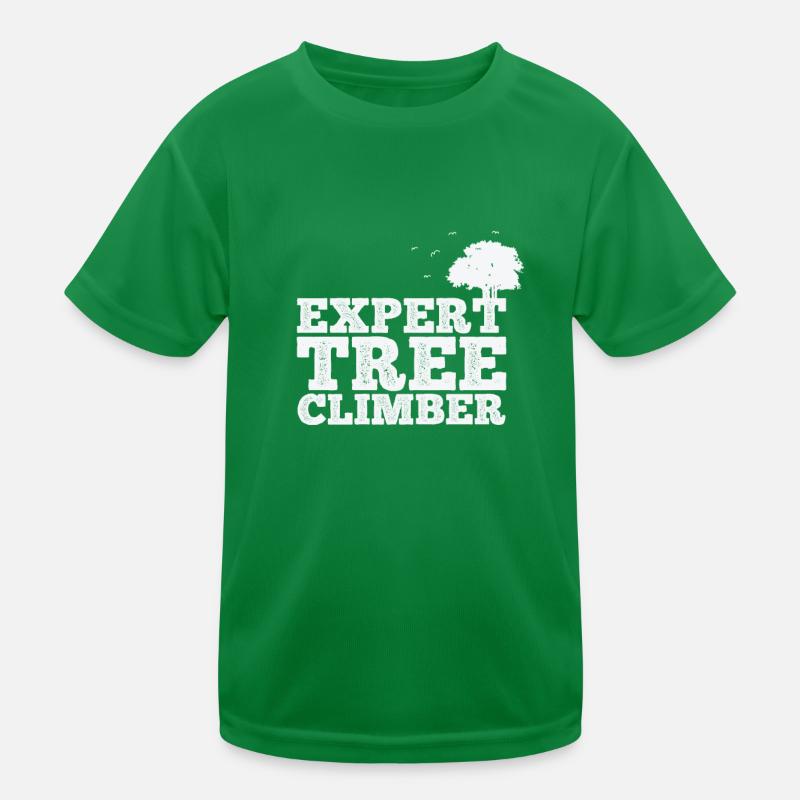 Expert Tree Climber Nature Forests Leaves Kids Functional T-Shirt