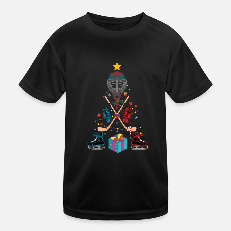 Arbre de Noël des joueurs de hockey d’hiver de décembre 2021 T-shirt sport Enfant
