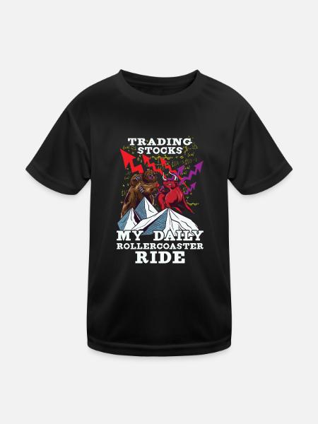 Börsenhändler Forex Trader Investor Trading - Kinder Funktions-T-Shirt - Schwarz - Vorne