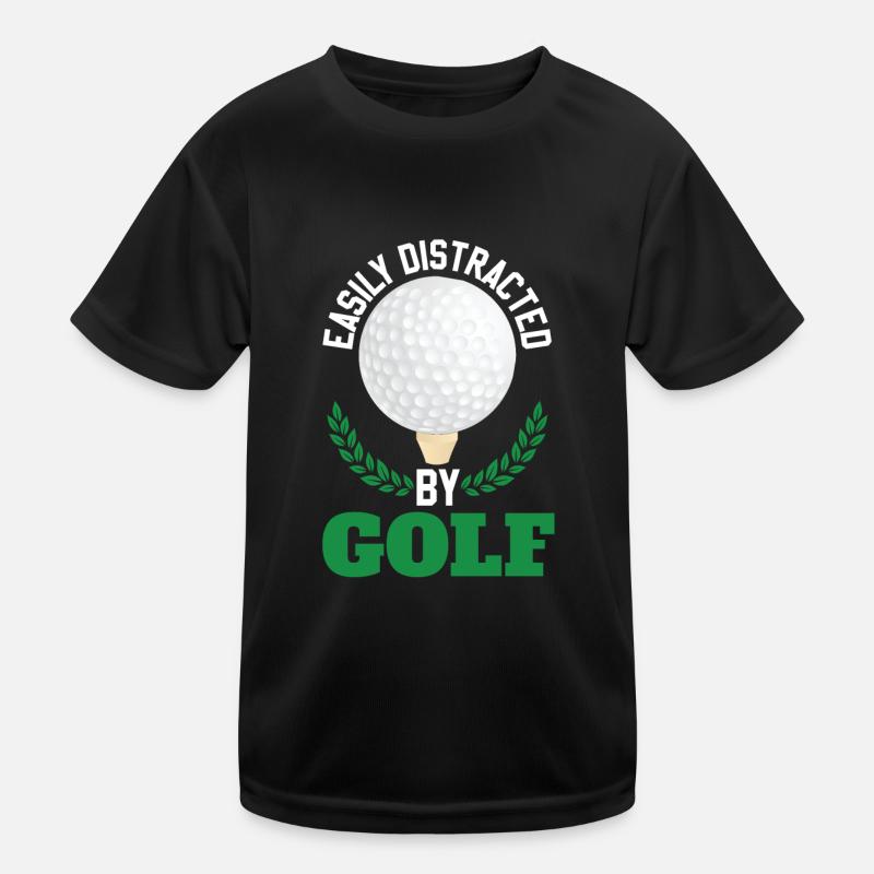 Easily Distracted By Golf Kids Functional T-Shirt