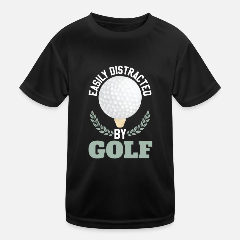 Easily Distracted By Golf Kids Functional T-Shirt