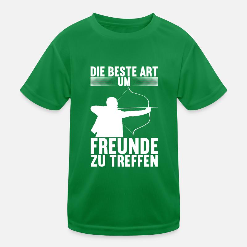 Bogenschießen Bogenschütze Kinder Funktions-T-Shirt