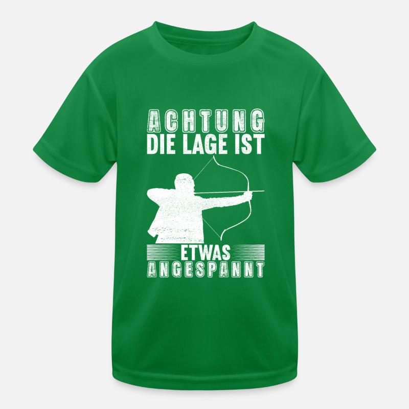 Bogenschießen Bogenschütze Kinder Funktions-T-Shirt