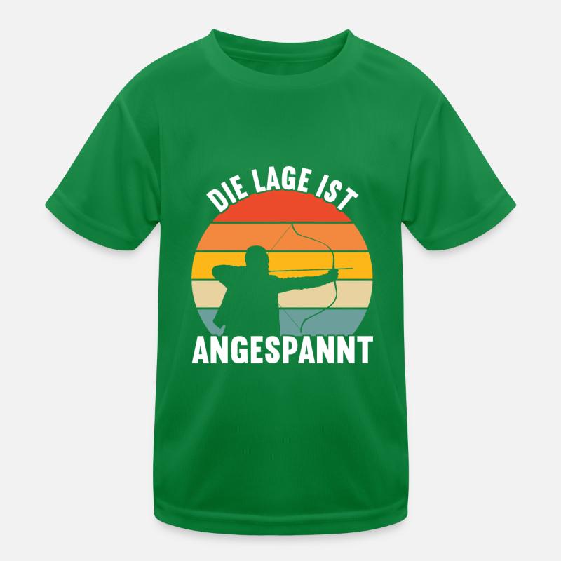 Bogenschießen Bogenschütze Kinder Funktions-T-Shirt