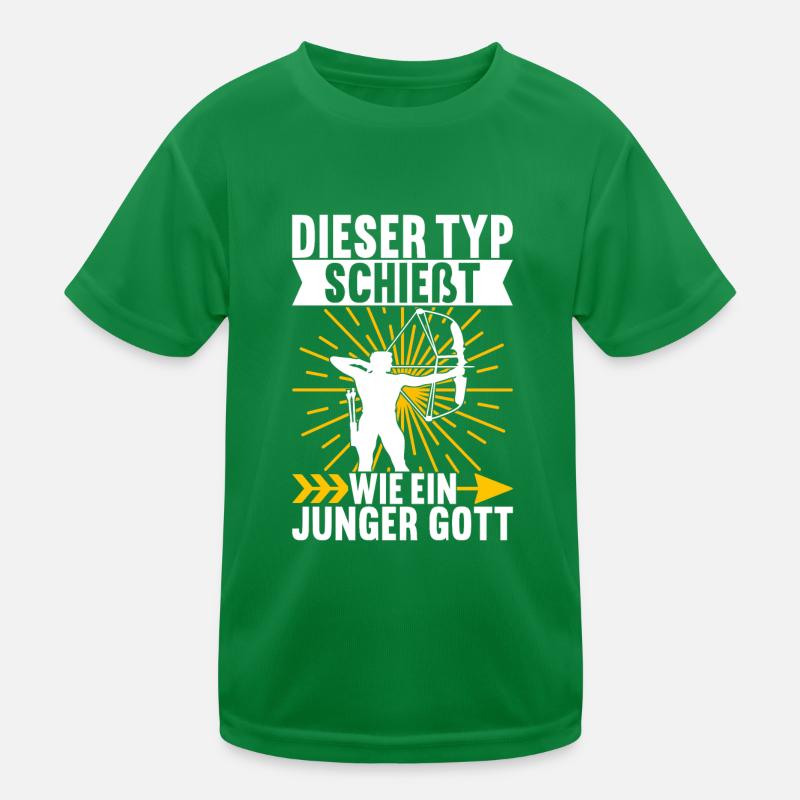Bogenschießen Bogenschütze Kinder Funktions-T-Shirt