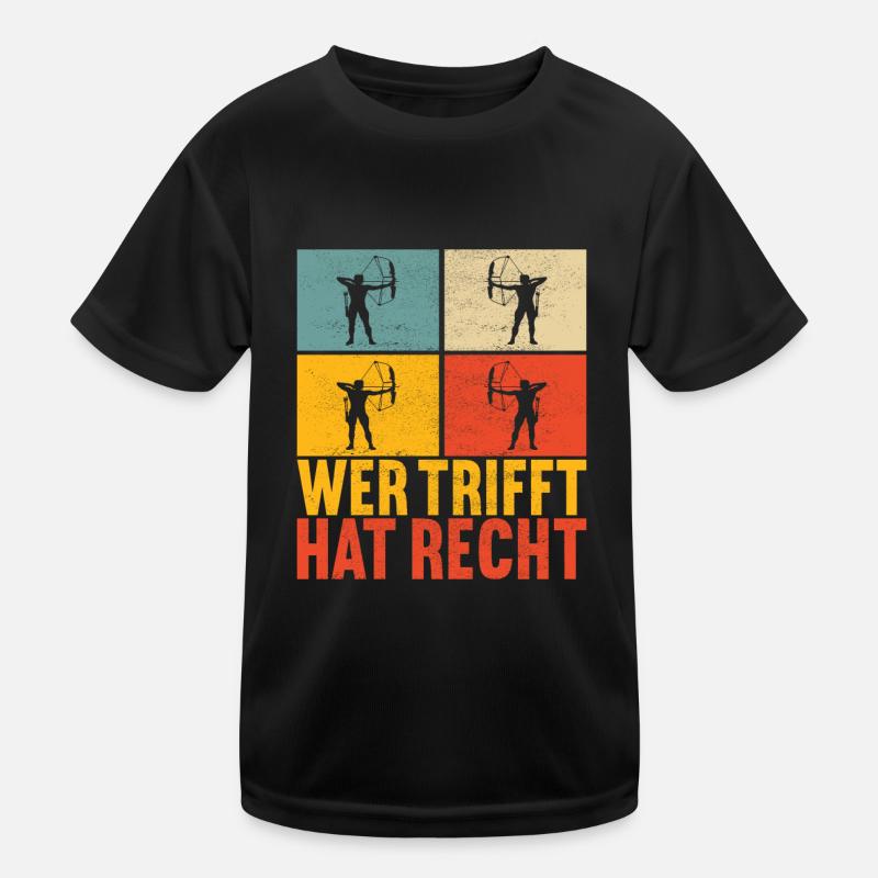 Bogenschießen Bogenschütze Kinder Funktions-T-Shirt