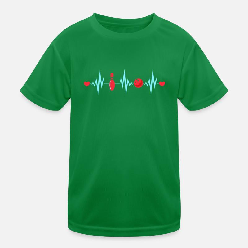 Bowling Coeur Palpitations Chemise melon Boule de bowling T-shirt sport Enfant
