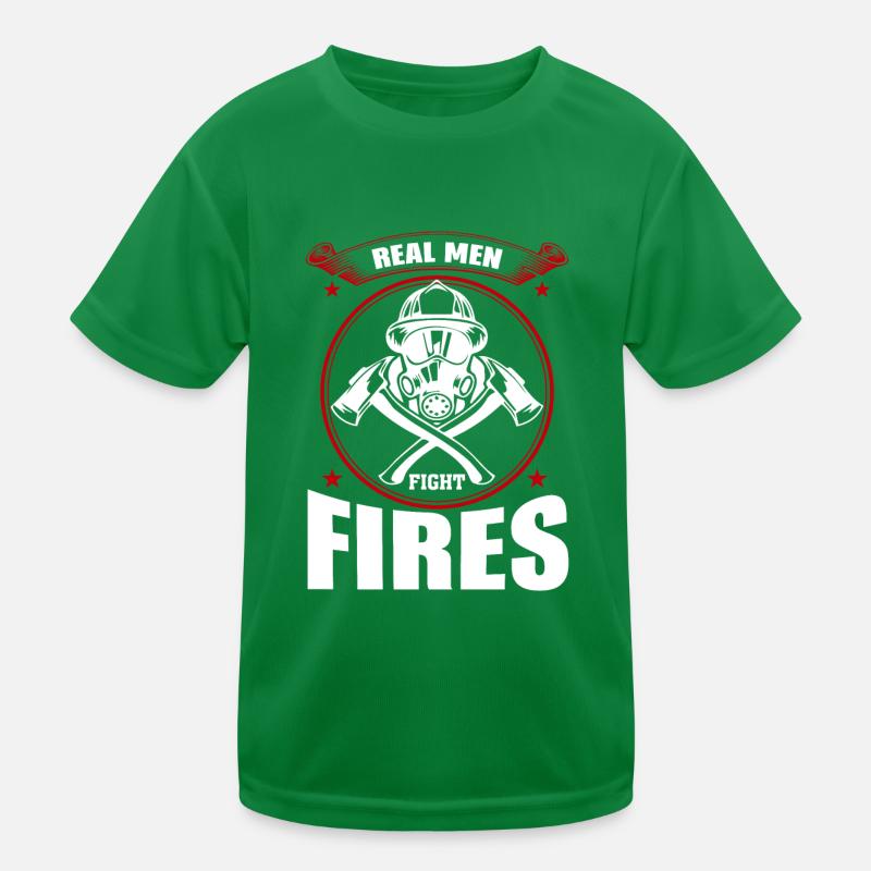 Echte Männer Bekämpfen Brände Kinder Funktions-T-Shirt