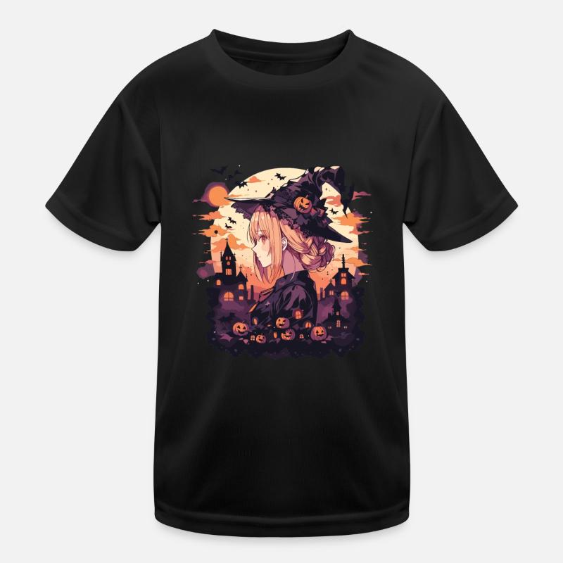 Hexe Helloween Hexen Outfit Hexen Kinder Funktions-T-Shirt