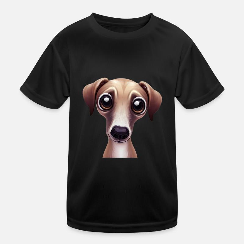 Sleek and Speedy Greyhound Artwork Kids Functional T-Shirt