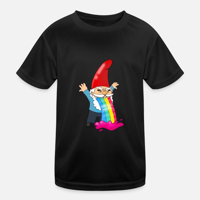 Drôle de nain Vomit Rainbow Gnome Humour T-shirt sport Enfant