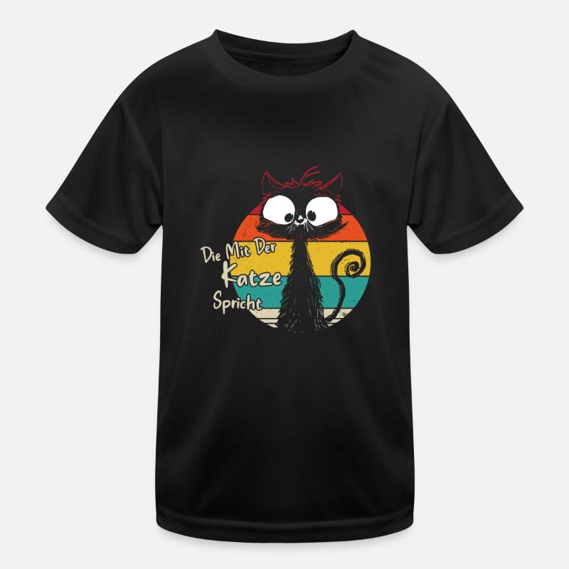 Die mit der Katze spricht Kinder Funktions-T-Shirt