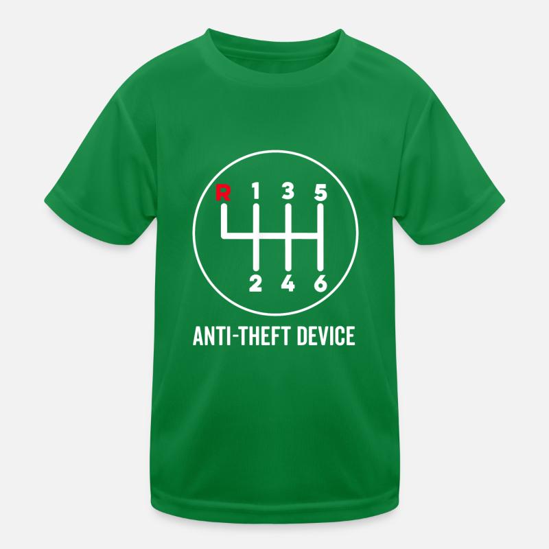 Anti Theft Device Manual Shift Speed Stick Shift Kids Functional T-Shirt