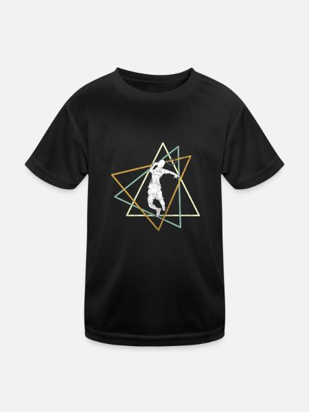 Badminton - Kinder Funktions-T-Shirt - Schwarz - Vorne