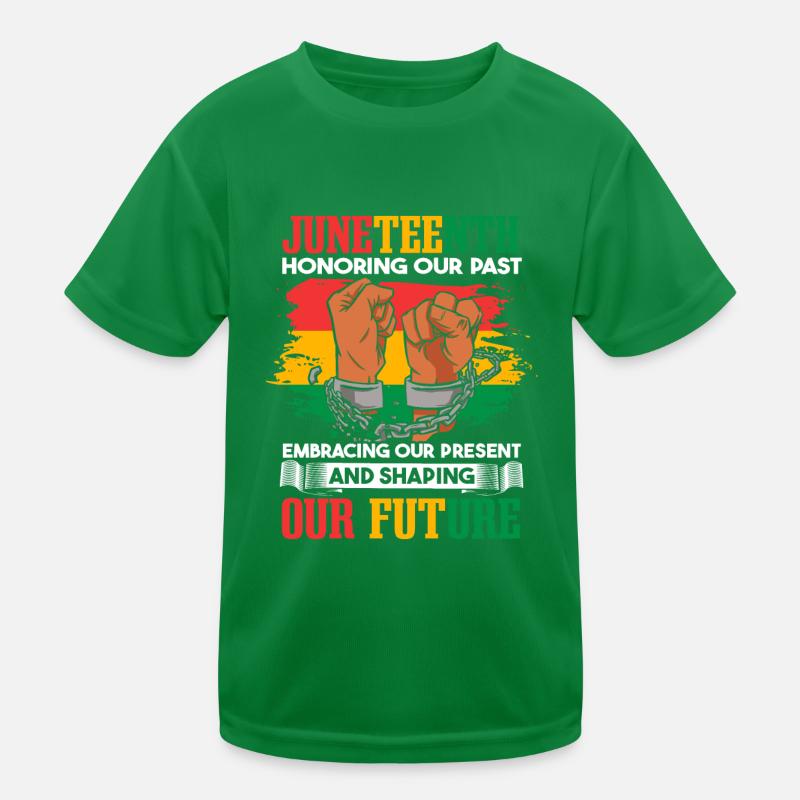 Juneteenth Honoring Our Past Kids Functional T-Shirt